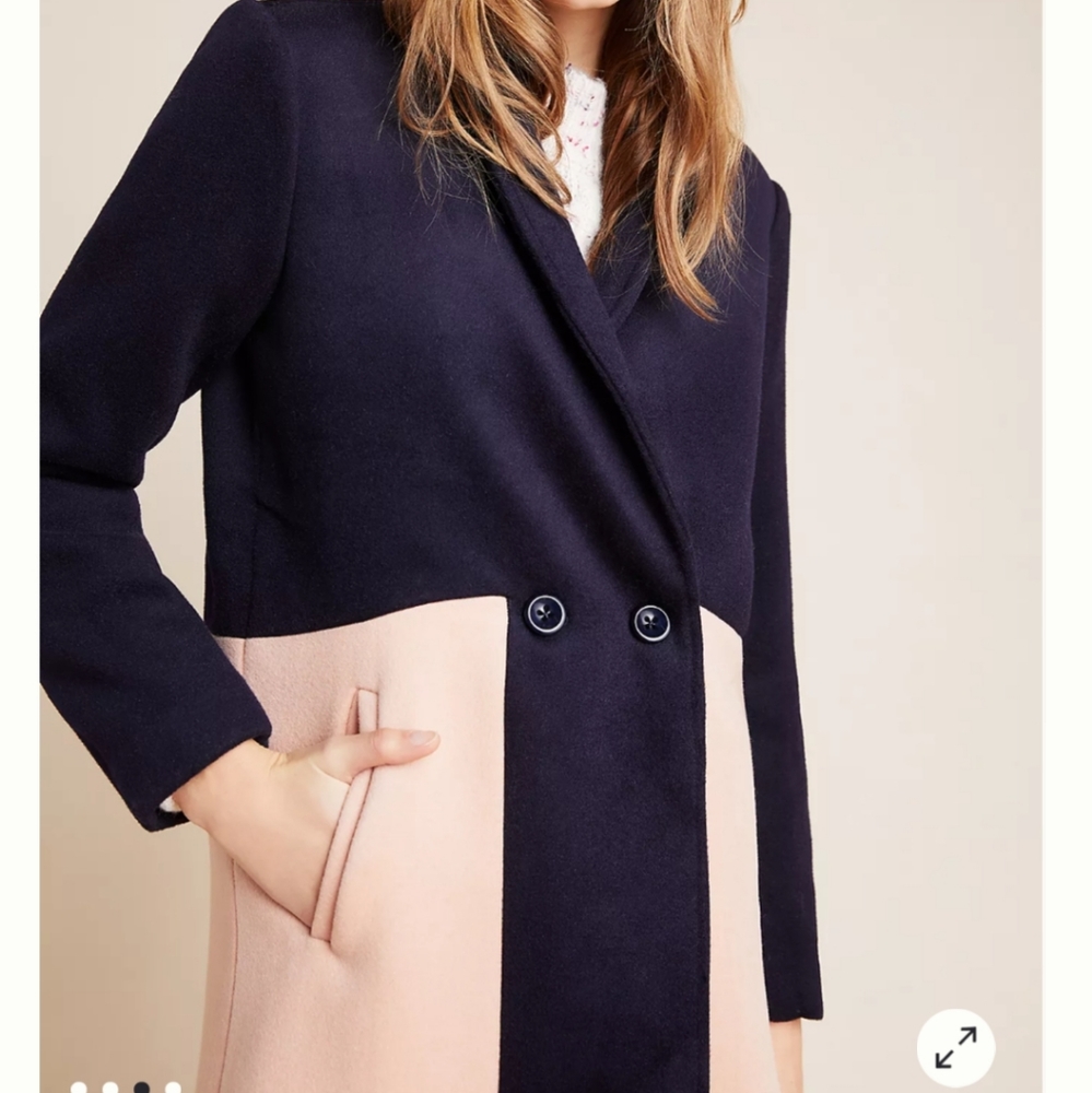 Halsey Colorblocked Wool Coat - Picture 4 of 5